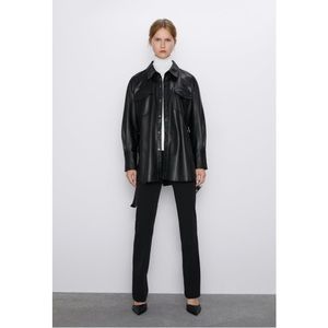 Zara | faux leather jacket in size L.
